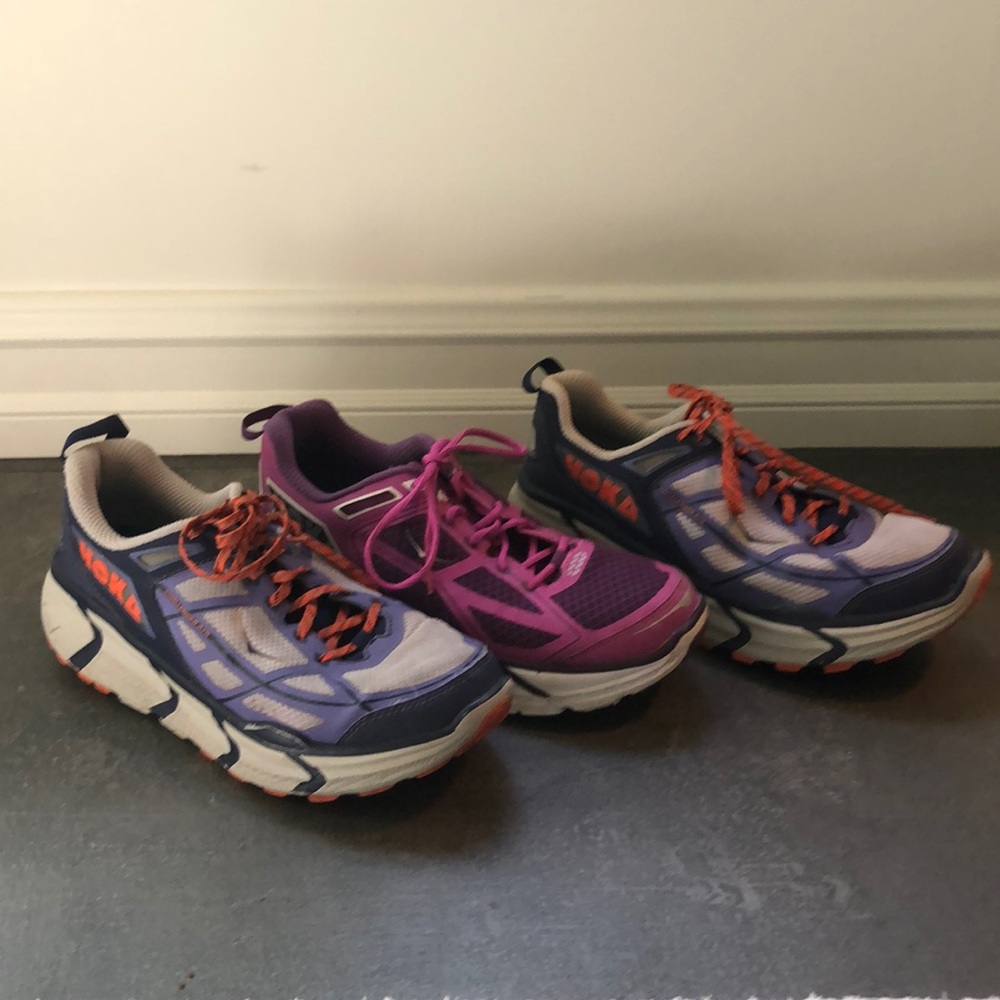 Grouping of lightly worn HOKA Sneakers